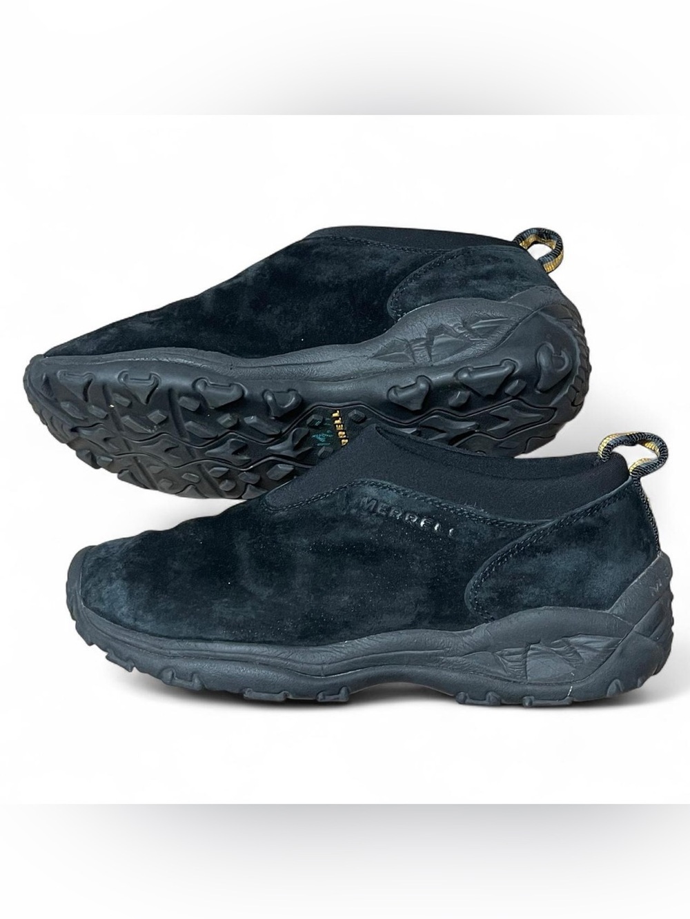 Merrell Jungle Mocs Women's 8.5 Midnight Black Suede Leather Clog Hiking Shoes